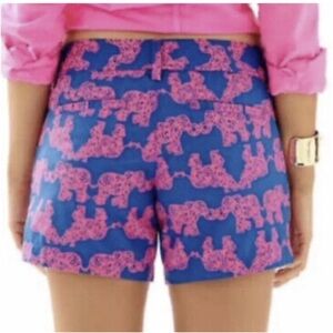 Lilly Pulitzer Elephant Print Shorts Size 0